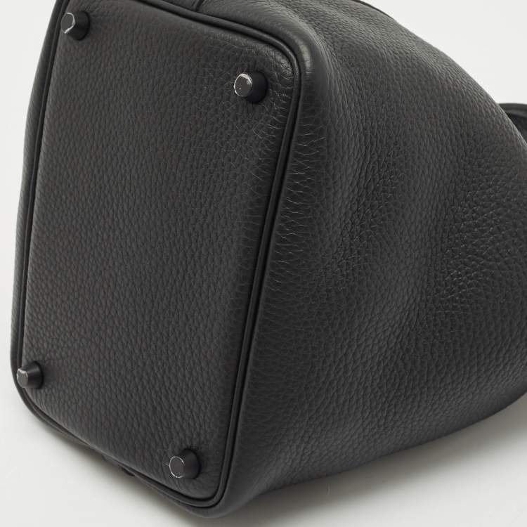 Pre Owned Hermès Noir Togo Leather Picotin Lock 18 Bag