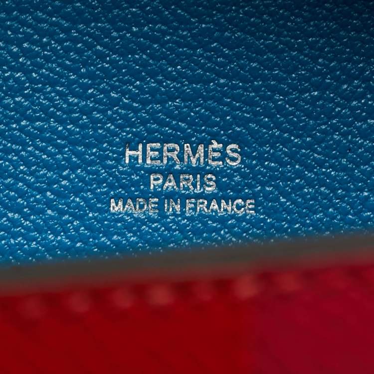 مملوكة مسبقًا Hermès Rouge Coeur/Rose Extreme/Bleu Zanzibar Epsom Leather Palladium Plated Birkin Sellier 30 Bag