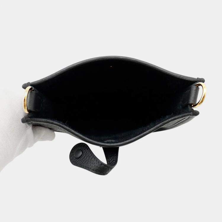 Pre Owned Hermes Evelyne Amazon TPM Black Taurillon Clemence Leather Shoulder Bag