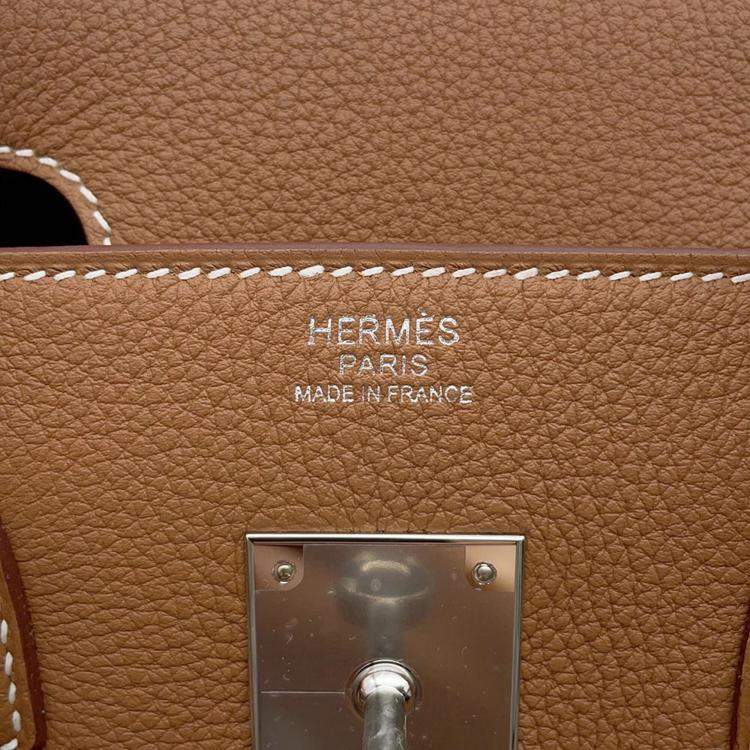 Pre Owned Hermes Birkin 30 Gold Togo Leather Tote Bag