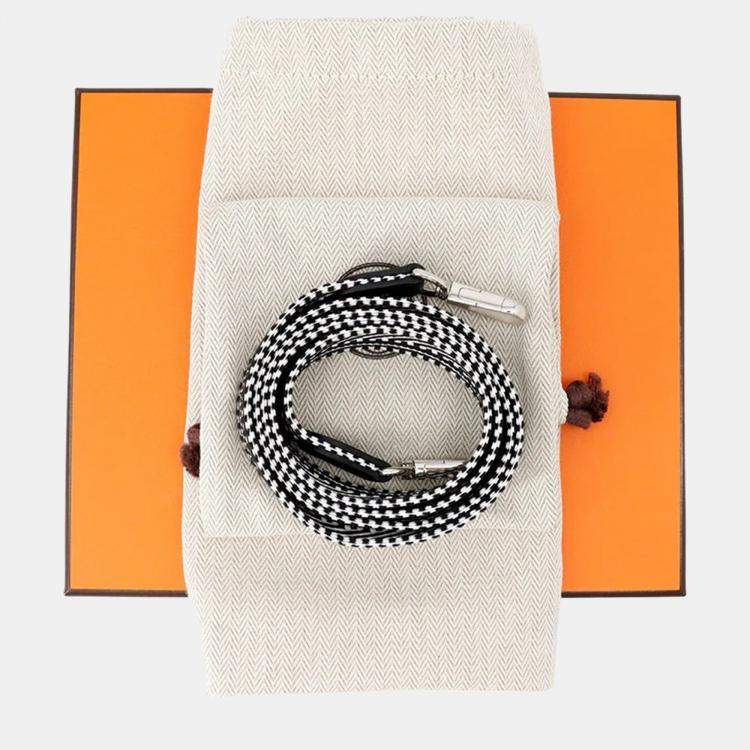 Pre Owned Hermes  Evelyne TPM Amazon Black White Sangle Zigzag Clemence Bag