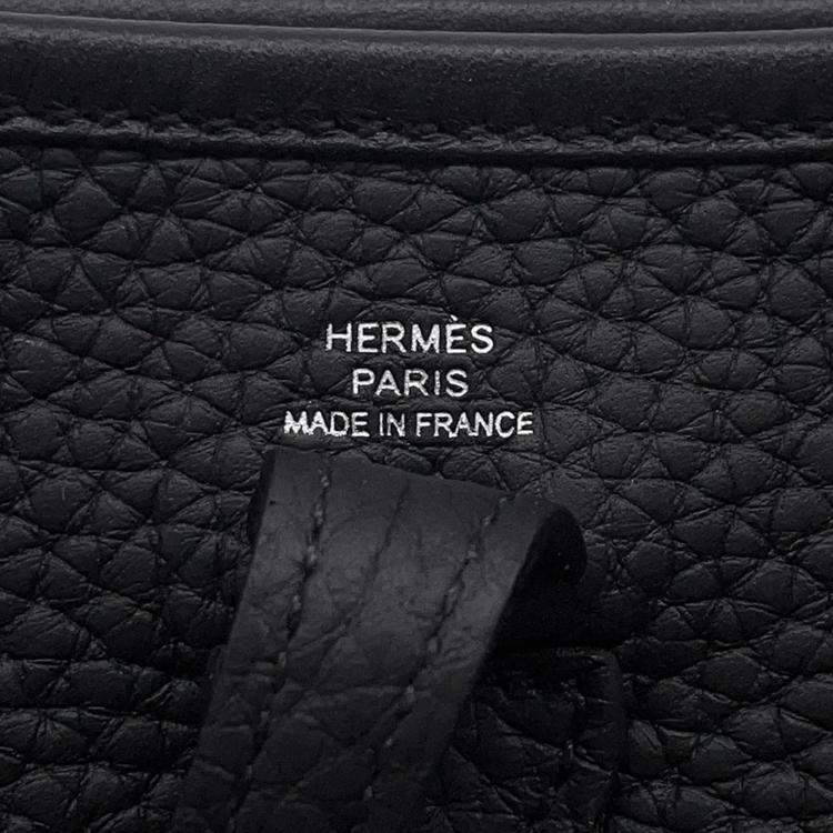 Pre Owned Hermes  Evelyne TPM Amazon Black White Sangle Zigzag Clemence Bag