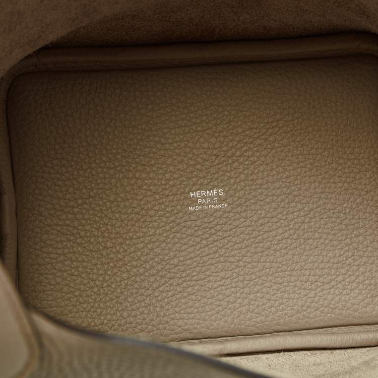 Pre Owned Hermès Beige Marfa Taurillon Clemence Leather Picotin Lock 18 Bag