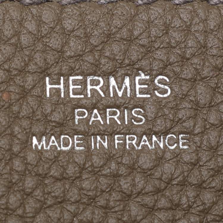 Pre Owned Hermès Beige Marfa Togo Leather Palladium Hardware Top Handle Bag
