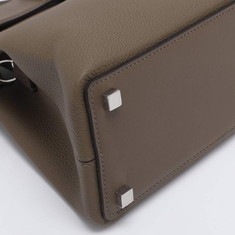 Pre Owned Hermès Beige Marfa Togo Leather Palladium Hardware Top Handle Bag