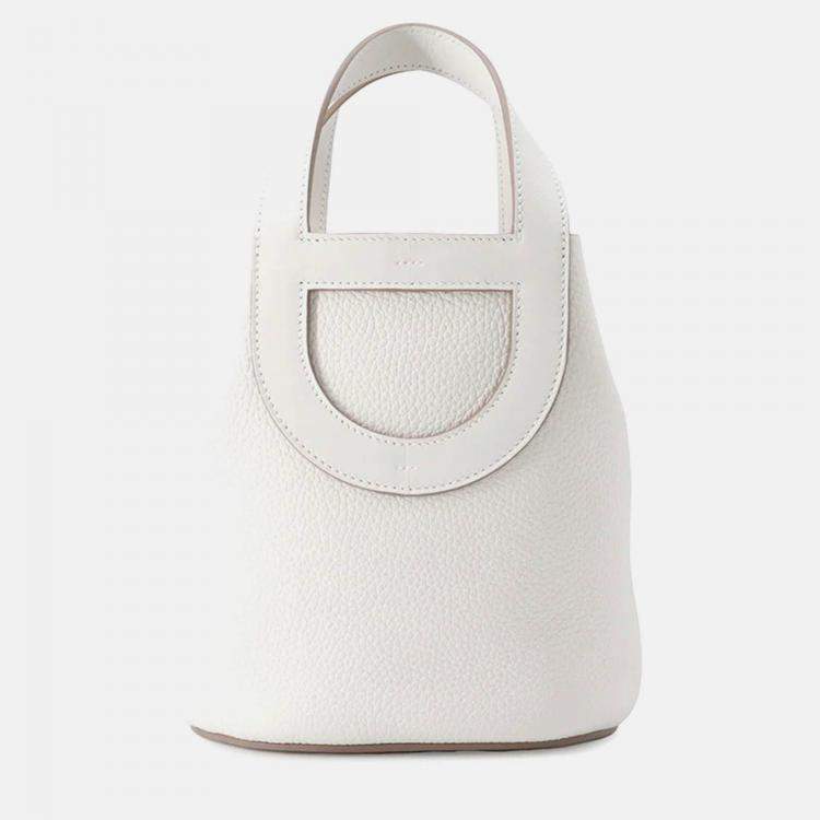 Pre Owned Hermes In-The-Loop 18 Gris Pale Taurillon Clemence Swift Leather Tote Bag
