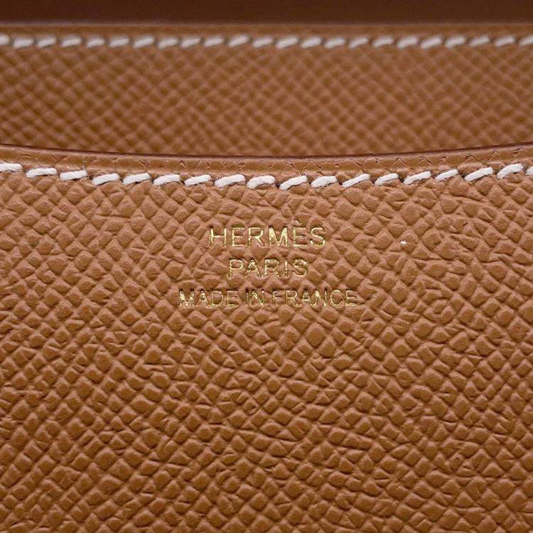 Pre Owned Hermes Constance III Miroir Mini Gold Epsom Shoulder Bag