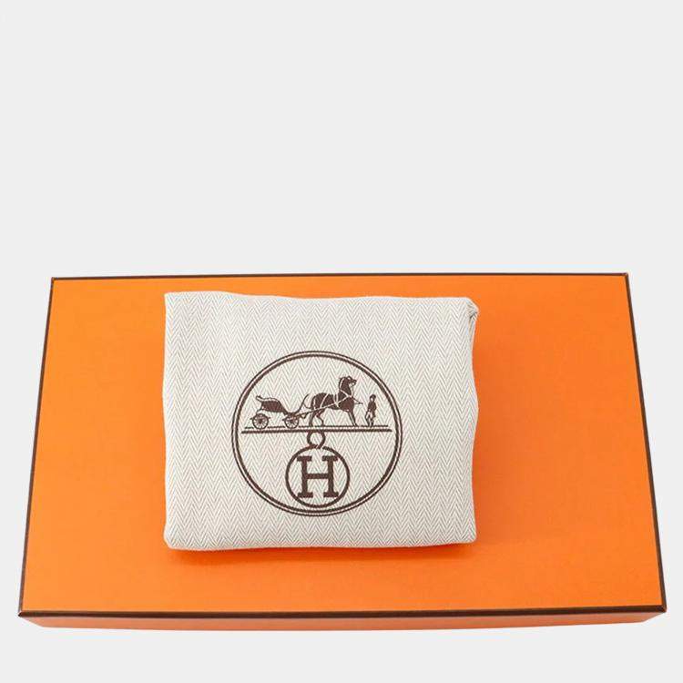 Pre Owned Hermes Pochette Kelly Etoupe Swift Leather Clutch
