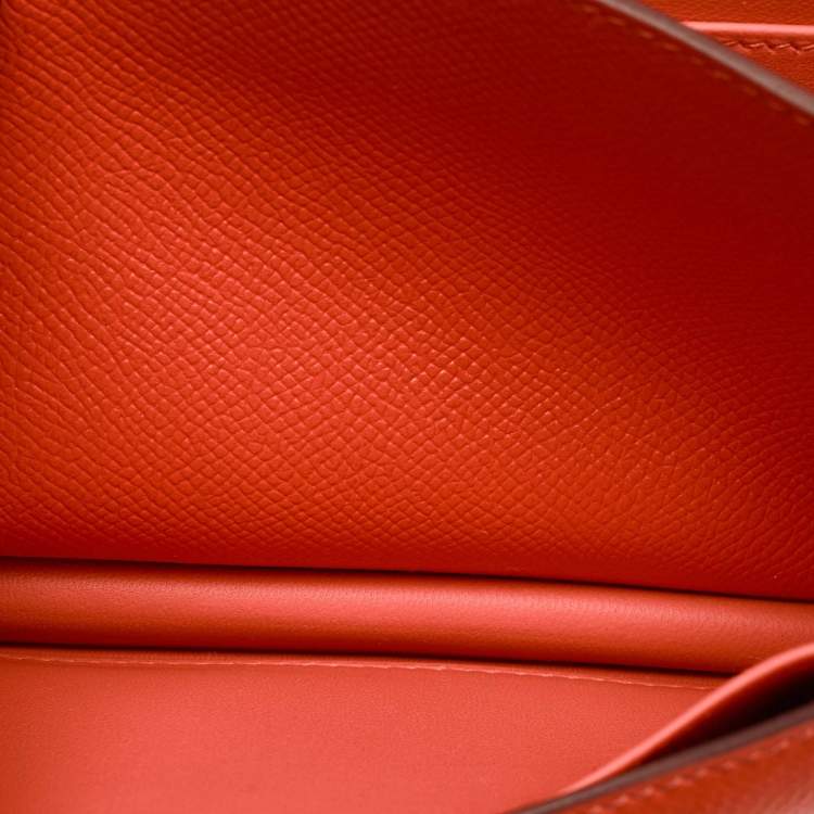 Pre Owned Hermès Rose Jaipur Epsom Leather Gold Finish Constance 18 Mini Bag