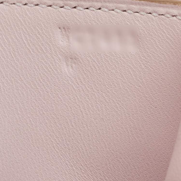 Pre Owned Hermès Mauve Pale Chevre Leather Palladium Finish Constance 18 Mini Bag