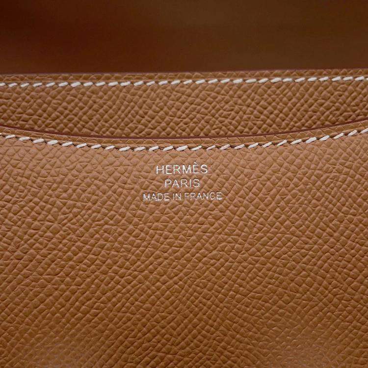 Pre Owned Hermes Constance Mini Gold Epsom Leather Shoulder Bag