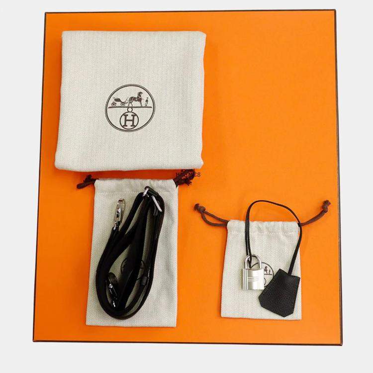 Pre Owned Hermes Maxi Kelly 42 Black Togo Leather Tote Bag