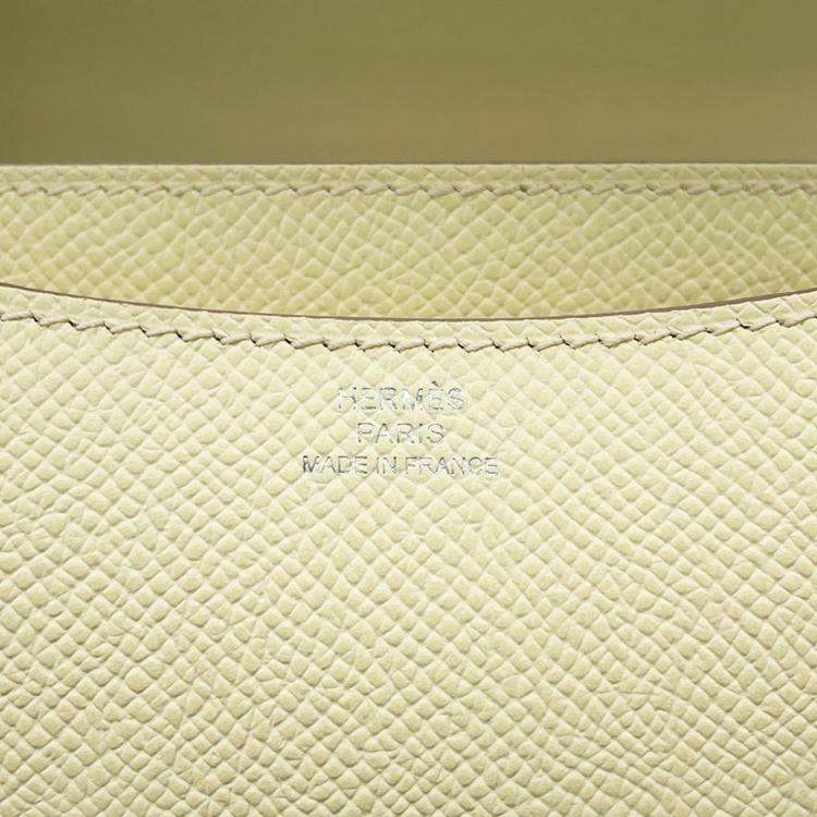 Pre Owned Hermes Constance Mini Jaune Milton Epsom Leather Shoulder Bag