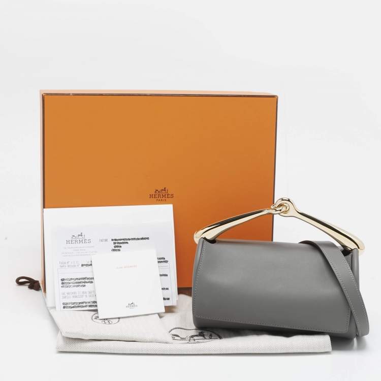 Pre Owned Hermes Gris Meyer Swift Leather Maximors II Bag
