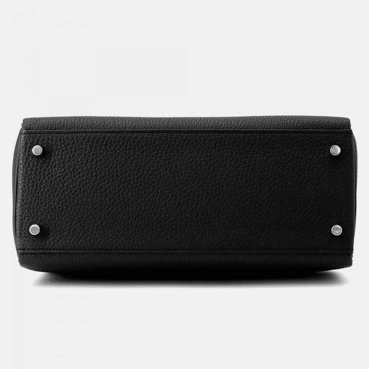 Pre Owned Hermes Kelly 28 Black Togo Leather Shoulder Bag