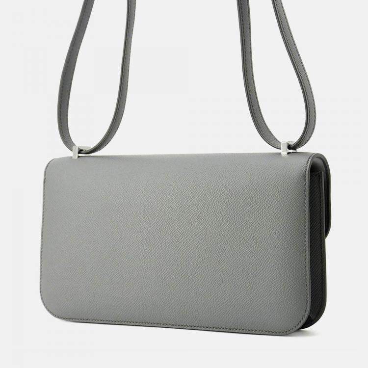 Pre Owned Hermes Constance Elan Vert Amande Epsom Leather Shoulder Bag
