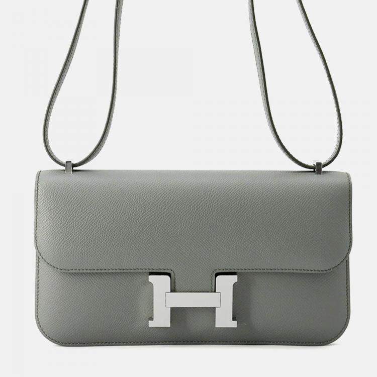 Pre Owned Hermes Constance Elan Vert Amande Epsom Leather Shoulder Bag