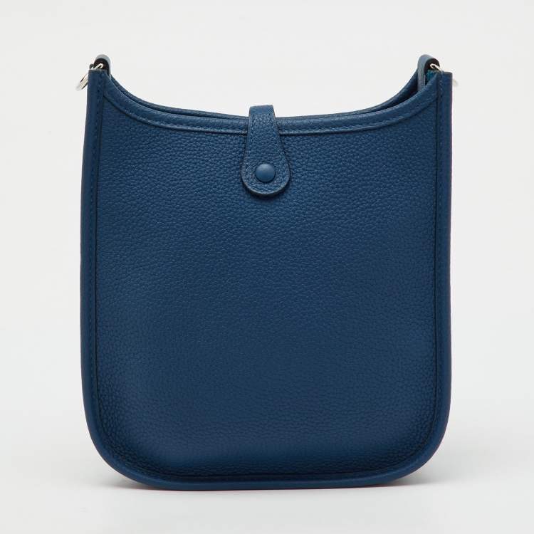 Pre Owned Hermes Deep Blue Taurillon Clemence Leather Evelyne Amazone TPM Bag