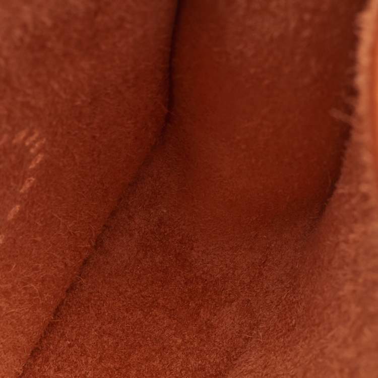 Pre Owned Hermes Orange Taurillon Clemence Leather Evelyne TPM Bag