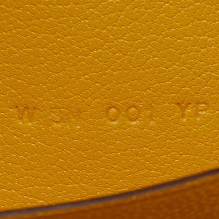 Pre Owned  Hermes Jaune De Naples Chevre Leather Kelly Pocket Long Wallet