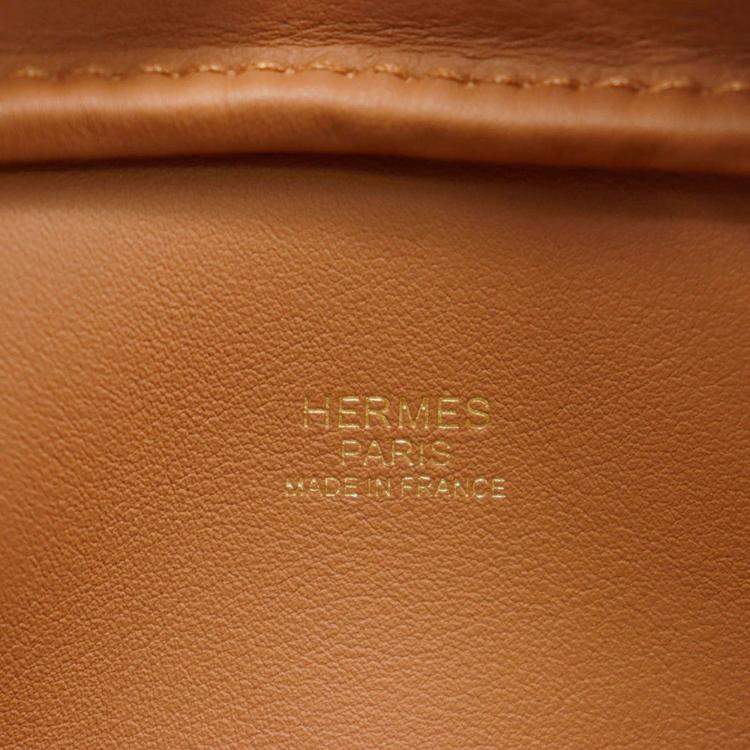 Pre Owned Hermes Plume Mini Gold Swift Leather Shoulder Bag