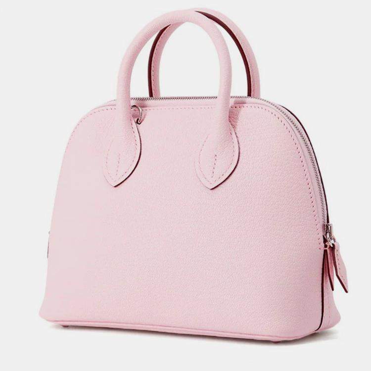 Pre Owned Hermes Bolide 1923 Mini Rose Darling Chevre Mysore Goatskin Shoulder Bag