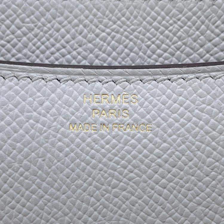 Pre Owned Hermes Constance Mini Bleu Glacier Epsom Leather Shoulder Bag