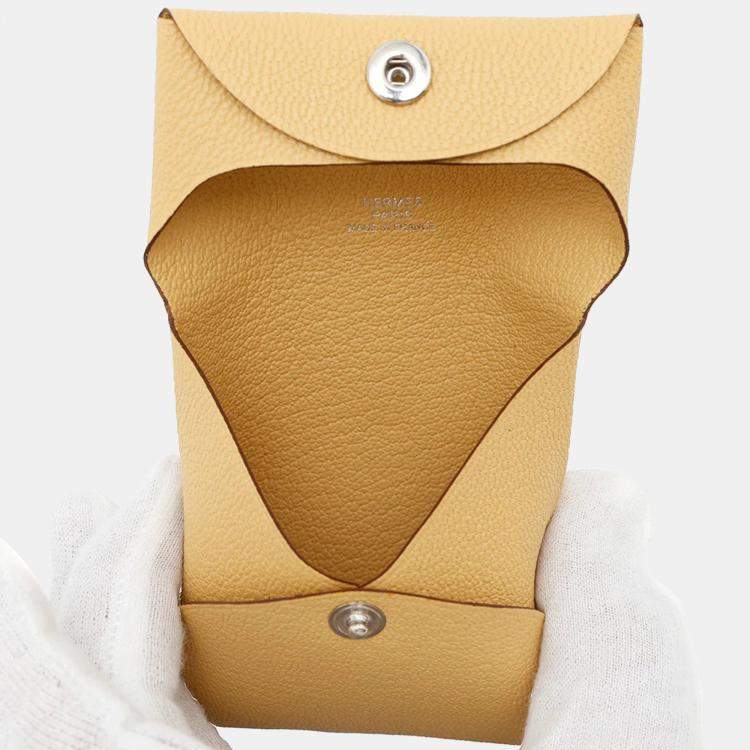 Pre Owned Hermes Bastia Foynes Chevre Mysore Goatskin Coin Case