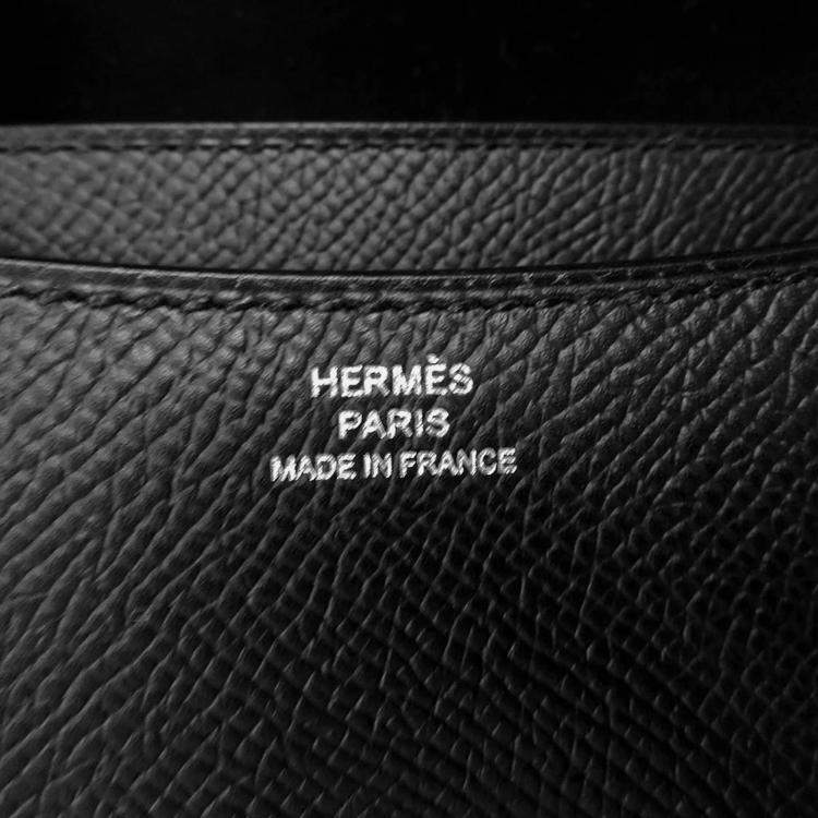 Pre Owned Hermes Constance Mini Black Epsom Leather Shoulder Bag