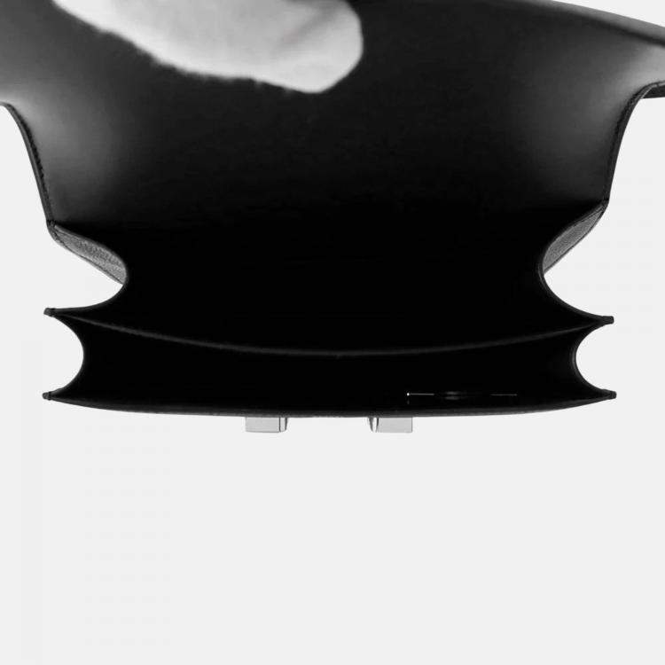Pre Owned Hermes Constance Mini Black Epsom Leather Shoulder Bag