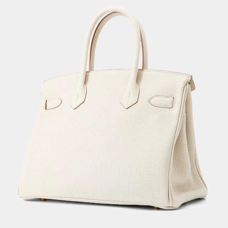 Pre Owned Hermes Birkin 30 Beton Togo Leather Handbag