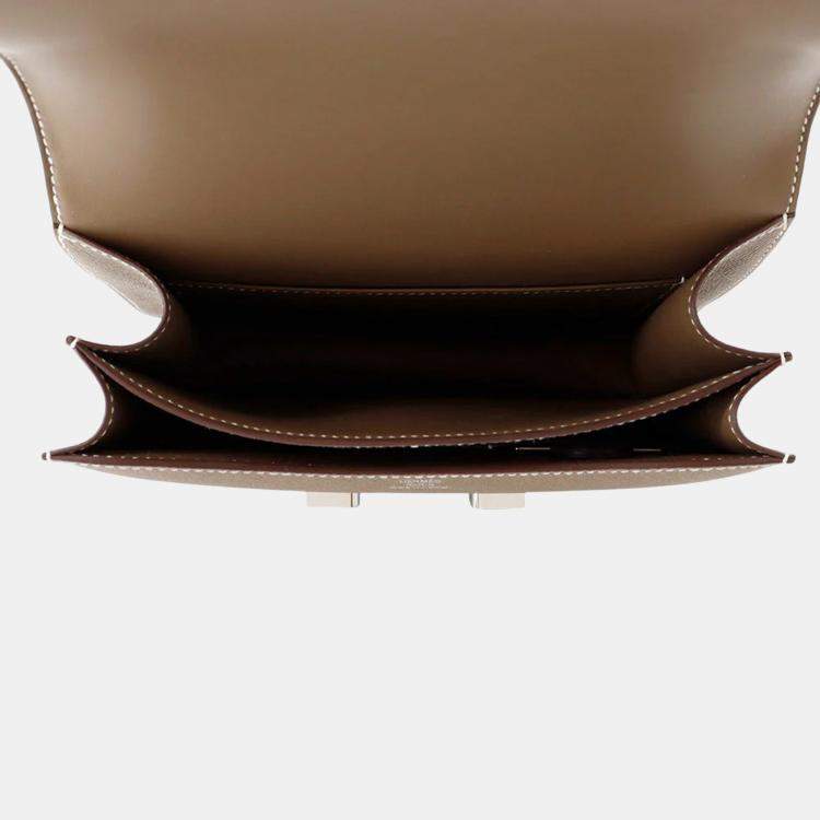 Pre Owned Hermes Constance III Mini Etoupe Epsom Leather Shoulder Bag