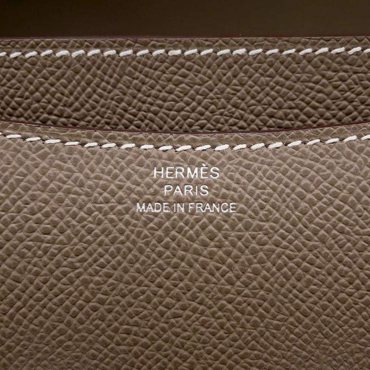 Pre Owned Hermes Constance III Mini Etoupe Epsom Leather Shoulder Bag