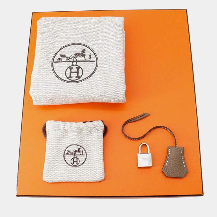 Pre Owned Hermes Birkin 25 Etoupe Togo Leather Handbag