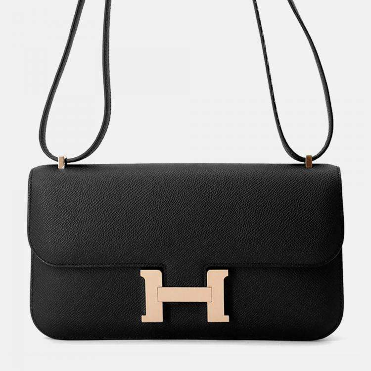 Pre Owned Hermes Constance Elan Black Epsom Bag