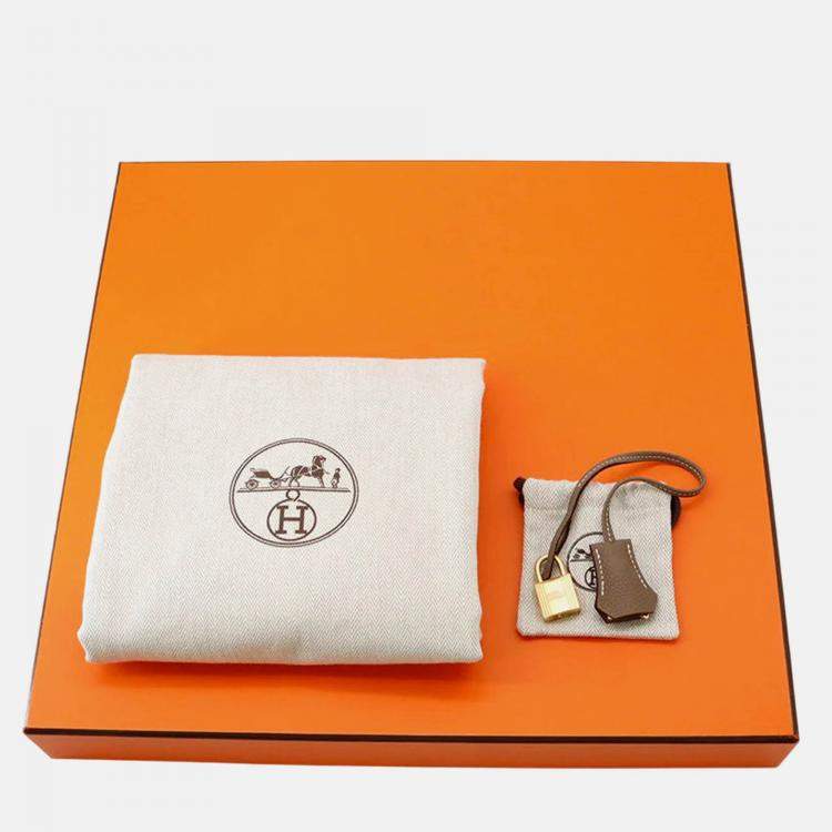 Pre Owned Hermes Birkin 35 Etoupe Togo Leather Bag 