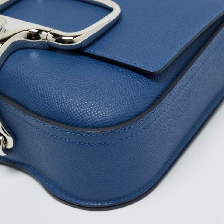 Pre Owned Hermès Bleu France Epsom Leather Della Cavalleria Mini Bag