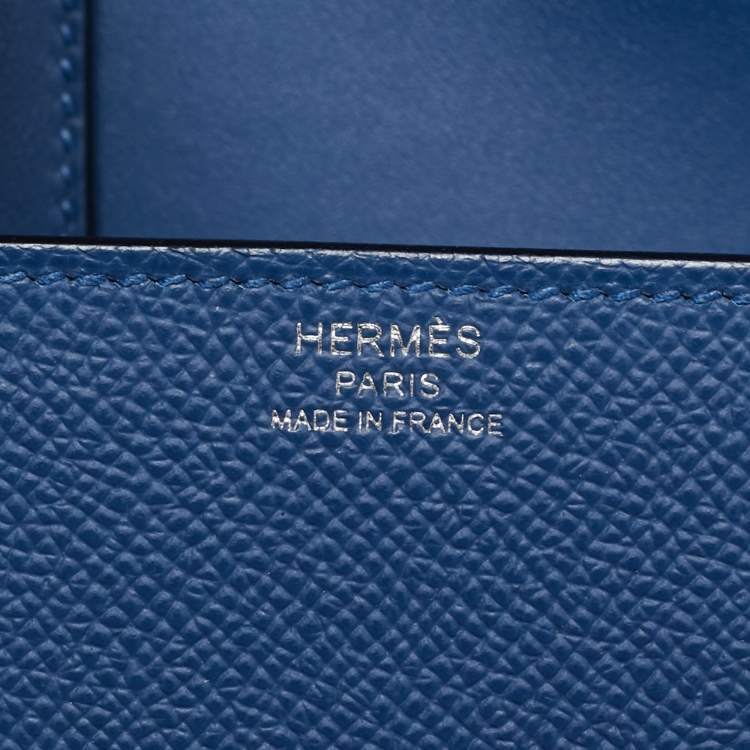 Pre Owned Hermès Bleu France Epsom Leather Della Cavalleria Mini Bag