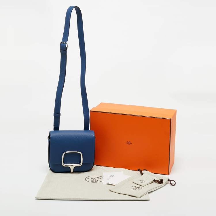 Pre Owned Hermès Bleu France Epsom Leather Della Cavalleria Mini Bag