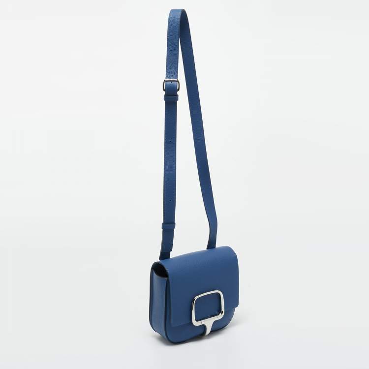 Pre Owned Hermès Bleu France Epsom Leather Della Cavalleria Mini Bag