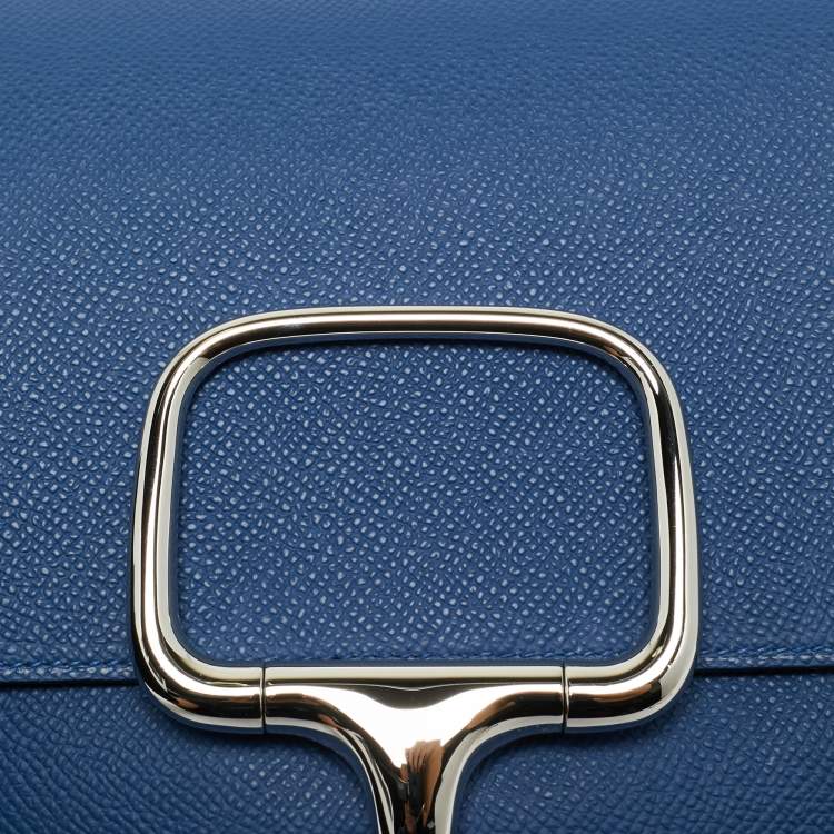 Pre Owned Hermès Bleu France Epsom Leather Della Cavalleria Mini Bag