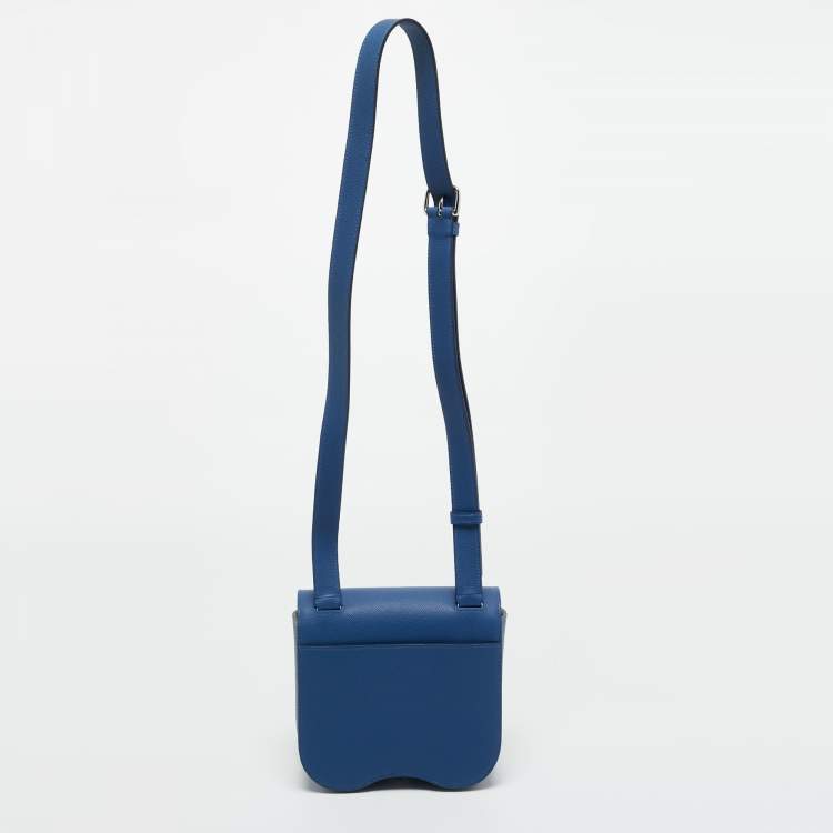 Pre Owned Hermès Bleu France Epsom Leather Della Cavalleria Mini Bag