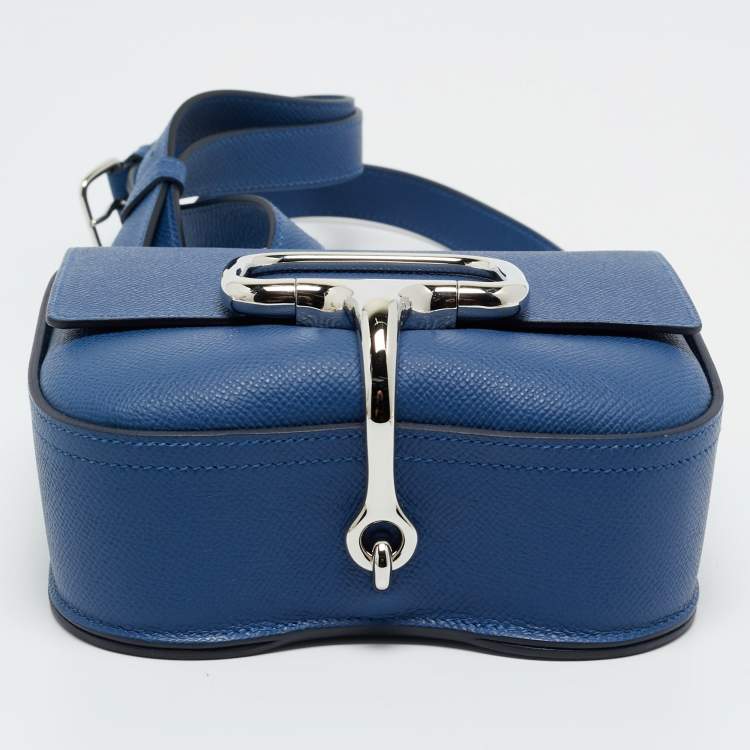 Pre Owned Hermès Bleu France Epsom Leather Della Cavalleria Mini Bag