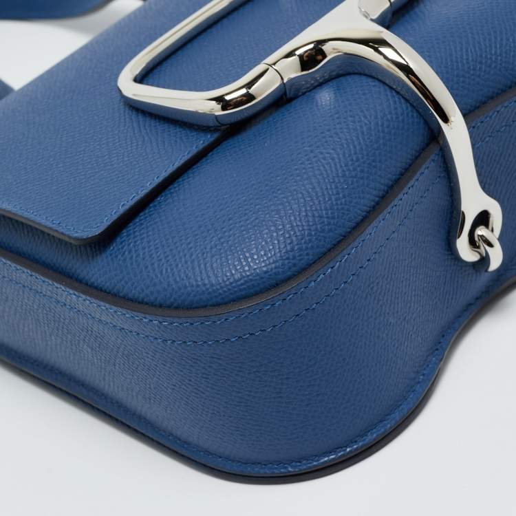 Pre Owned Hermès Bleu France Epsom Leather Della Cavalleria Mini Bag