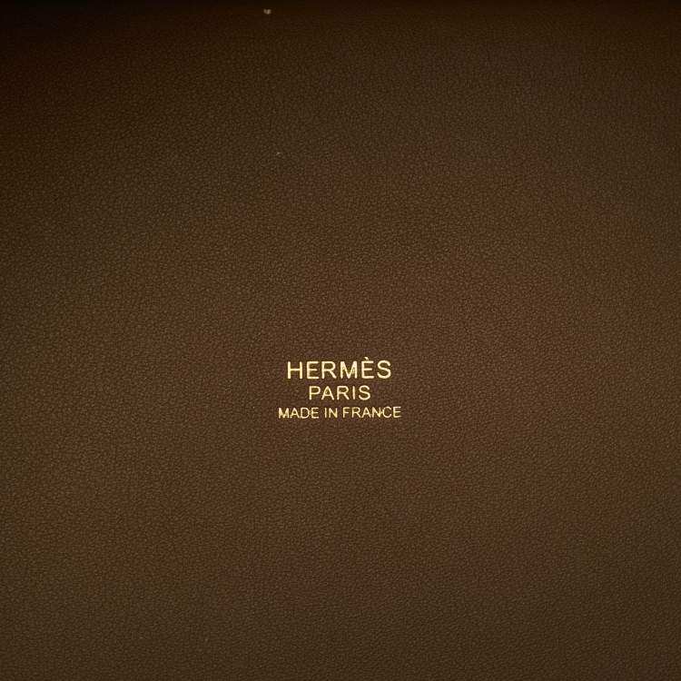Pre Owned Hermès Ecro/Etoupe Toile and and Swift Leather Cargo Picotin Lock 18 Bag