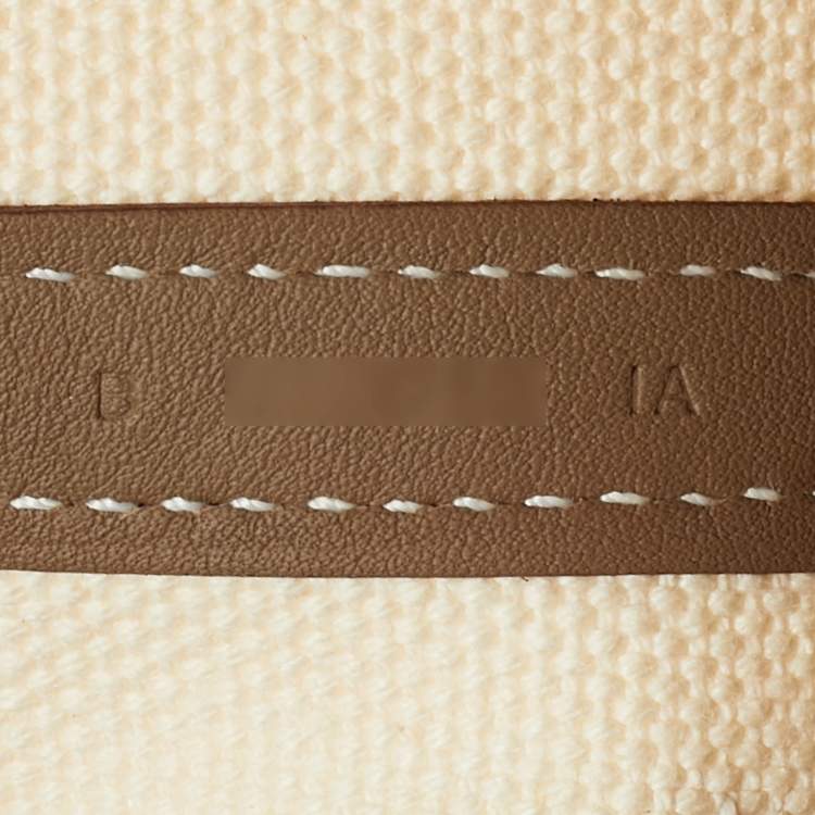 Pre Owned Hermès Ecro/Etoupe Toile and and Swift Leather Cargo Picotin Lock 18 Bag