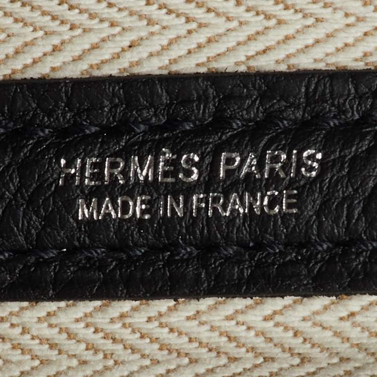 Pre Owned Hermes Black Negonda Leather Garden Party 30 Bag