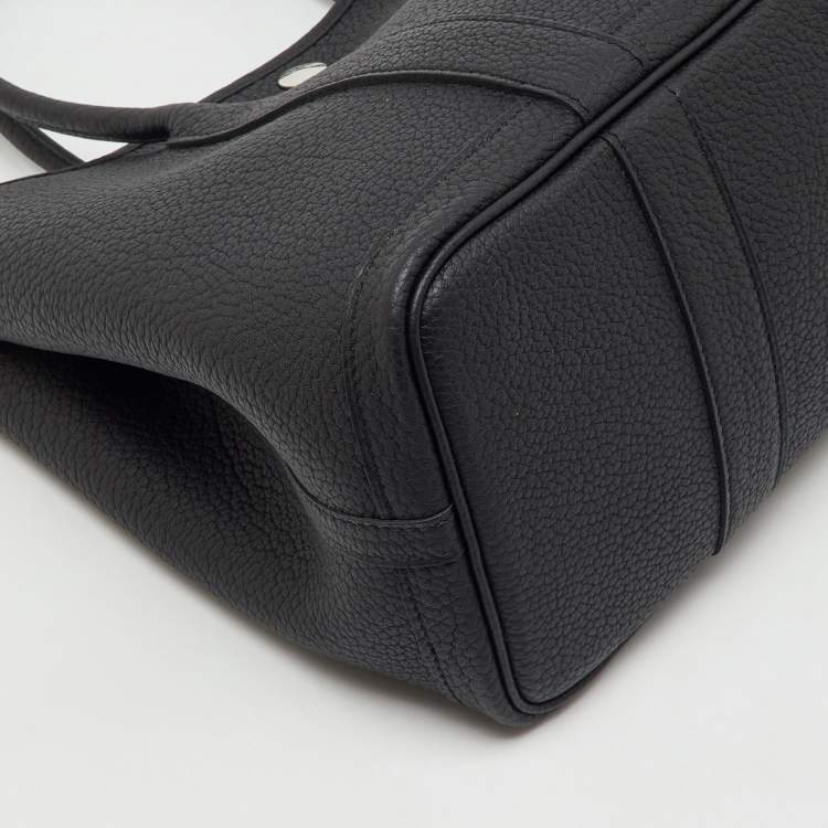 Pre Owned Hermes Black Negonda Leather Garden Party 30 Bag