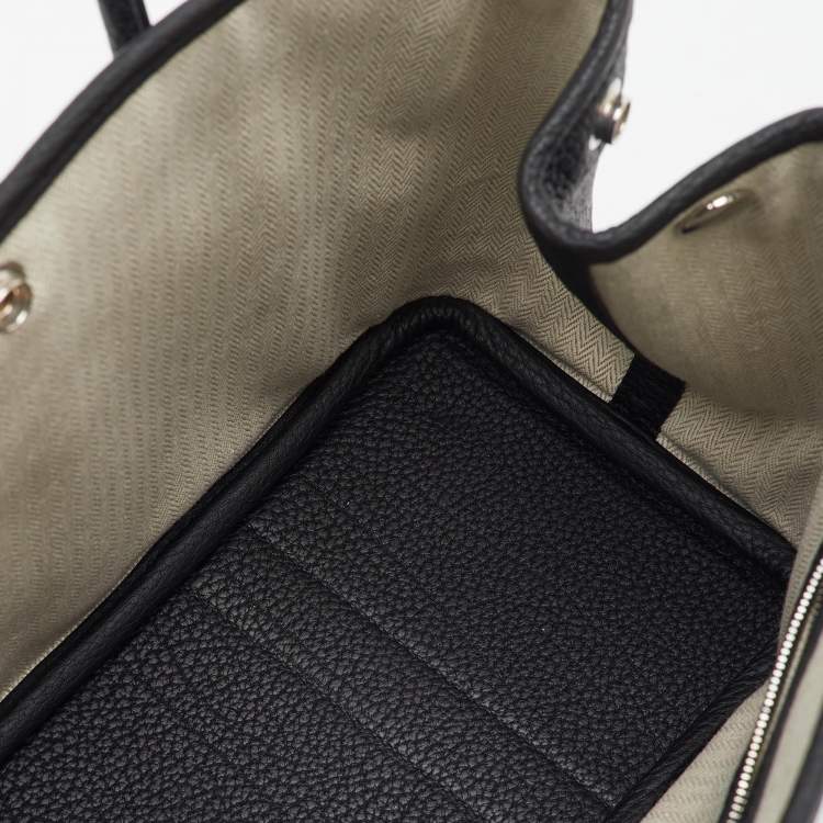 Pre Owned Hermes Black Negonda Leather Garden Party 30 Bag