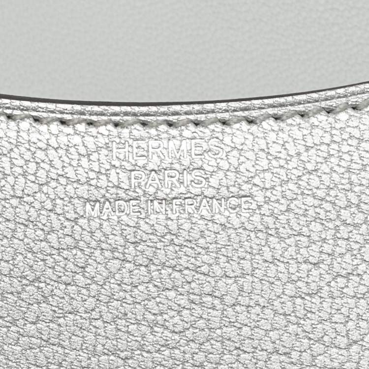 Pre Owned Hermès Argent Chevre Chamkilight Leather Constance Slim Wallet